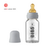BIBS Baby Glass Bottle Complete Set 110ml with Bottle Sleeve- Cloud